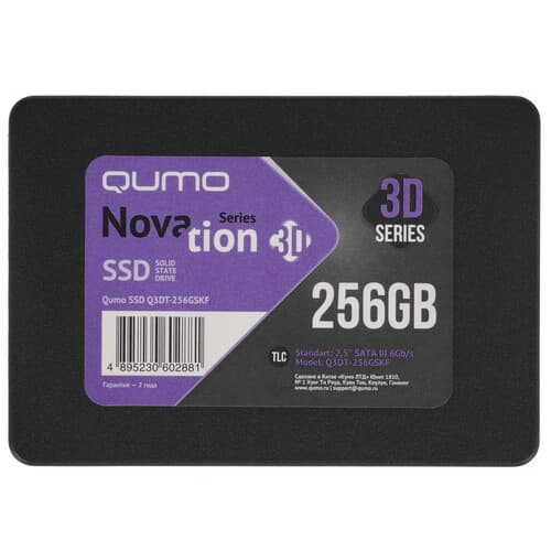 256 ГБ 2.5" SATA накопитель QUMO Novation [Q3DT-256GSKF]