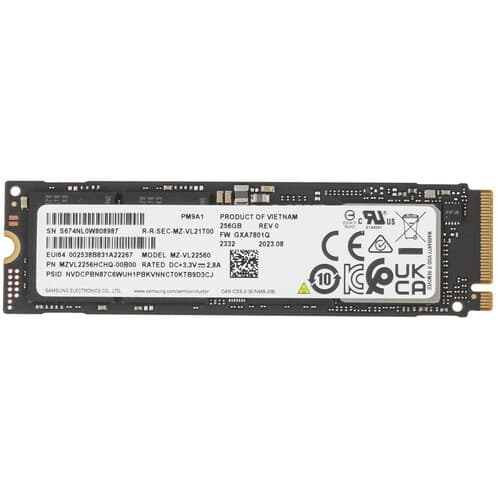 256 ГБ M.2 NVMe накопитель Samsung PM9A1 [MZVL2256HCHQ-00B00]