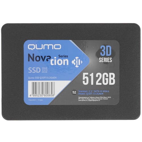 512 ГБ 2.5" SATA накопитель QUMO Novation 3D [Q3DT-512GAEN OEM]