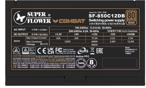Блок питания Super Flower Combat DB SF-850C12DB  черный thumb 14