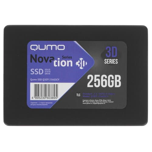 256 ГБ 2.5" SATA накопитель QUMO Novation 3D [Q3DT-256GSCY OEM]