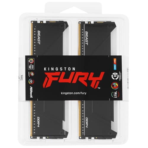 Оперативная память Kingston FURY Beast Black RGB [KF432C16BB2AK2/64] 64 ГБ thumb 4