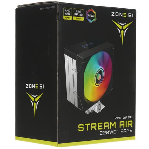 Кулер для процессора ZONE 51 STREAM AIR 220W ARGB [Z51A220DCA] черный thumb 13