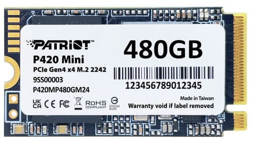 480 ГБ M.2 NVMe накопитель Patriot P420 Mini [P420MP480GM24]