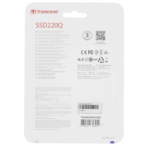 500 ГБ 2.5" SATA накопитель Transcend 220Q [TS500GSSD220Q] thumb 2