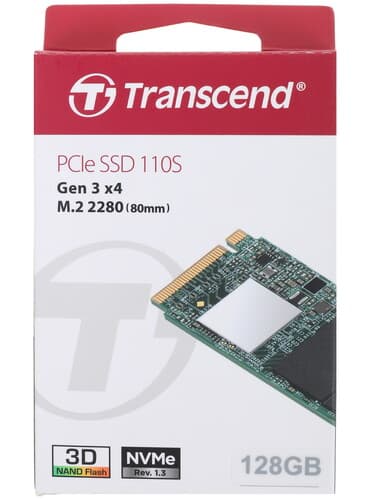 Transcend 128 ГБ M.2 NVMe накопитель Transcend MTE110S [TS128GMTE110S], фото 6