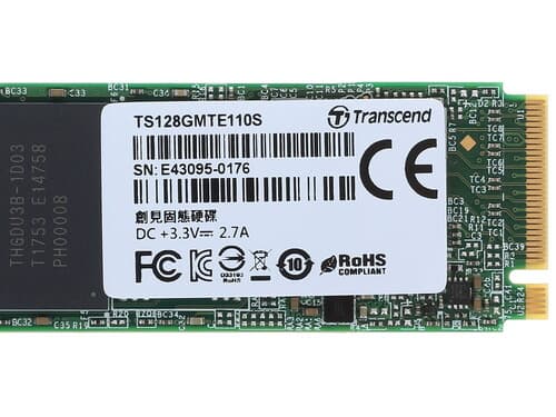 Transcend 128 ГБ M.2 NVMe накопитель Transcend MTE110S [TS128GMTE110S], фото 3